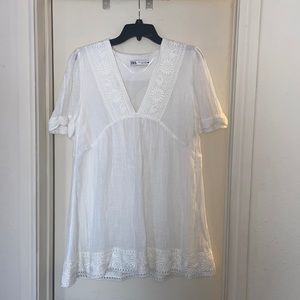 White summer dress from Zara.